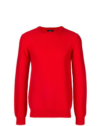 Pull à col rond rouge A.P.C.