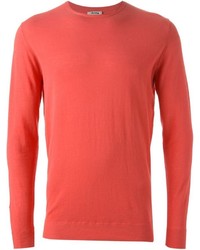 Pull à col rond rouge Acne Studios