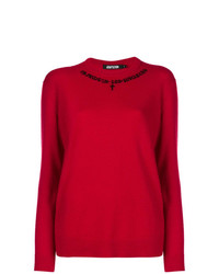 Pull à col rond rouge Adaptation