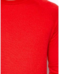 Pull à col rond rouge Asos