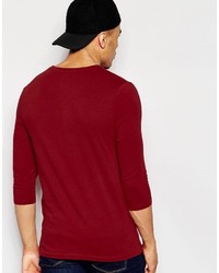 Pull à col rond rouge Asos