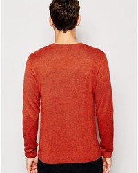 Pull à col rond rouge Asos