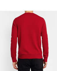 Pull à col rond rouge Burberry
