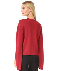 Pull à col rond rouge Dion Lee