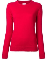 Pull à col rond rouge CITYSHOP