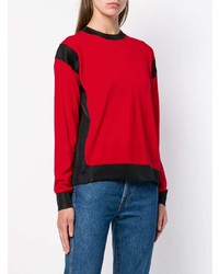 Pull à col rond rouge Sonia Rykiel