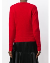 Pull à col rond rouge Comme Des Garçons Noir Kei Ninomiya