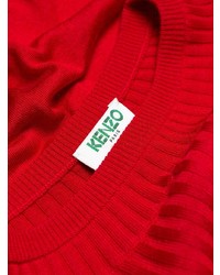 Pull à col rond rouge Kenzo