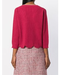 Pull à col rond rouge Elisabetta Franchi