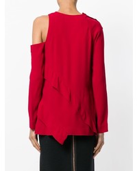 Pull à col rond rouge Proenza Schouler