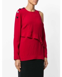 Pull à col rond rouge Proenza Schouler