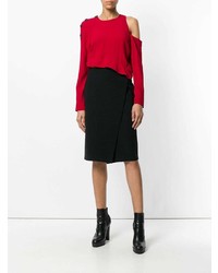 Pull à col rond rouge Proenza Schouler