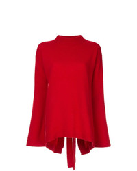 Pull à col rond rouge Ellery