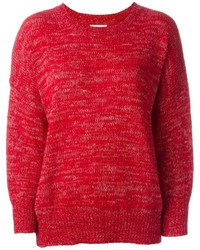 Pull à col rond rouge Etoile Isabel Marant
