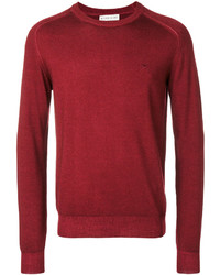 Pull à col rond rouge Etro