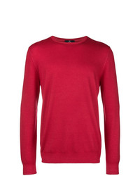 Pull à col rond rouge Fay