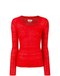 Pull à col rond rouge Isabel Marant Etoile