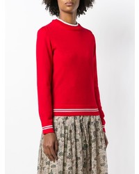 Pull à col rond rouge Isabel Marant Etoile