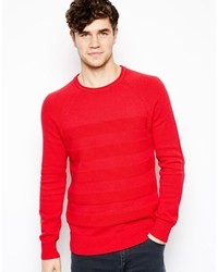 Pull à col rond rouge Jack Wills