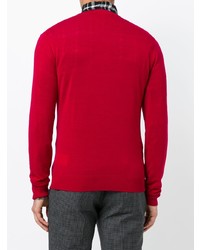 Pull à col rond rouge DSQUARED2