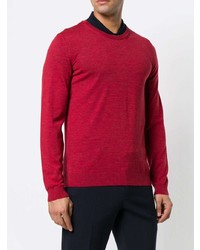 Pull à col rond rouge BOSS HUGO BOSS