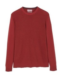 Pull à col rond rouge Mango