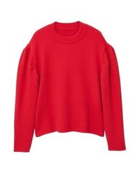 Pull à col rond rouge Mango