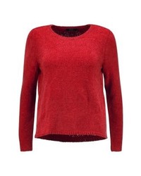 Pull à col rond rouge Only
