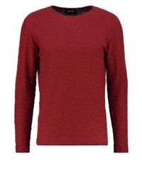 Pull à col rond rouge ONLY & SONS