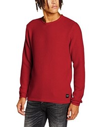 Pull à col rond rouge ONLY & SONS