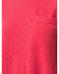 Pull à col rond rouge Sacai