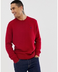 Pull à col rond rouge Polo Ralph Lauren