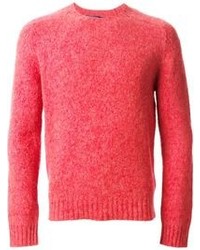 Pull à col rond rouge Polo Ralph Lauren