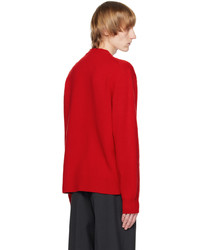 Pull à col rond rouge Givenchy