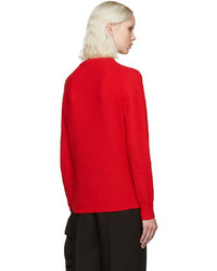 Pull à col rond rouge Kenzo