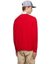 Pull à col rond rouge Junya Watanabe