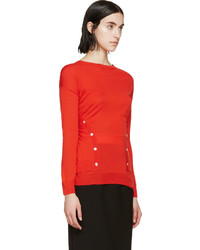 Pull à col rond rouge Nina Ricci