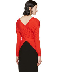 Pull à col rond rouge Nina Ricci