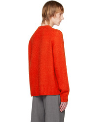 Pull à col rond rouge Acne Studios