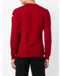 Pull à col rond rouge Moncler