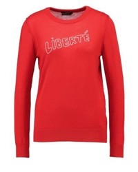 Pull à col rond rouge Set