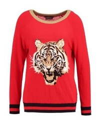 Pull à col rond rouge Set
