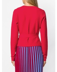 Pull à col rond rouge Dvf Diane Von Furstenberg