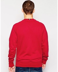 Pull à col rond rouge Fred Perry