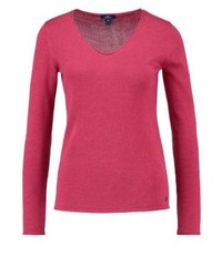 Pull à col rond rouge Tom Tailor