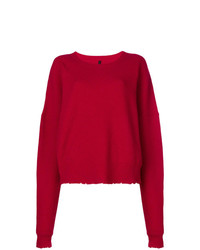 Pull à col rond rouge Unravel Project