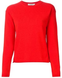Pull à col rond rouge Valentino