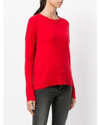 Pull à col rond rouge Zadig & Voltaire