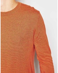 Pull à col rond tabac Asos