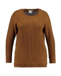 Pull à col rond tabac Junarose
